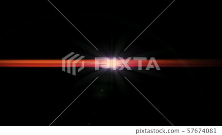 Real Lens Flare Shot in Studio over Black 57674081