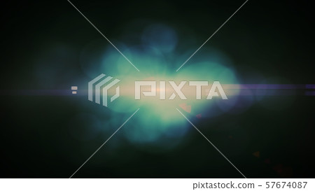 Real Lens Flare Shot in Studio over Black 57674087