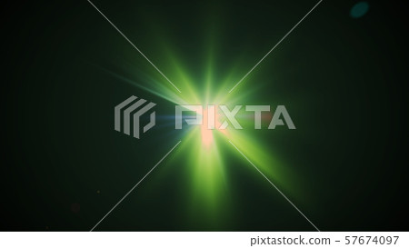 Real Lens Flare Shot in Studio over Black 57674097