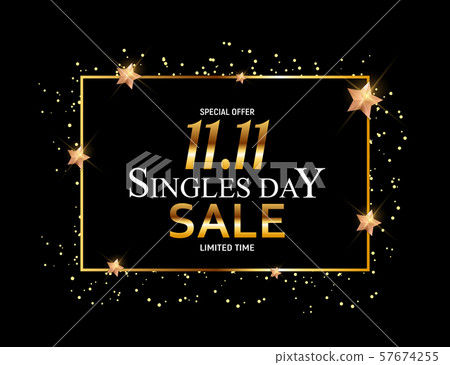 November 11 Singles Day Sale. Vector Illustration November 11 Singles Day Sale. Vector Illustration 57674255
