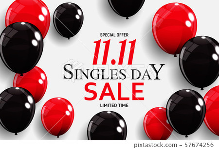 November 11 Singles Day Sale. Vector Illustration November 11 Singles Day Sale. Vector Illustration 57674256