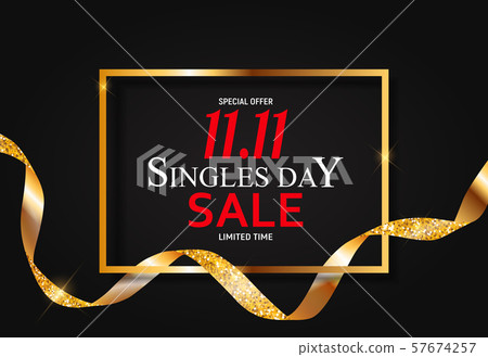 November 11 Singles Day Sale. Vector Illustration November 11 Singles Day Sale. Vector Illustration 57674257