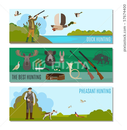 Hunting headers for website - Stock Illustration [57674400] - PIXTA