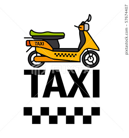 Scooter taxi transport poster Scooter taxi transport poster 57674407