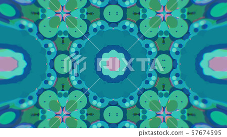 Abstract Colorful Painted Kaleidoscopic Graphic 57674595