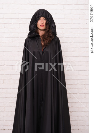 Getting ready for costume party. Party girl on 57674664