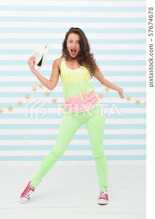 Happy and stylish sexy woman. Crazy girl in Happy and stylish sexy woman. Crazy girl in 57674678