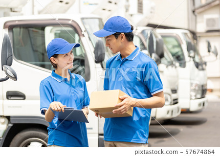 Driver truck delivery business delivery business image Driver truck delivery business delivery business image 57674864