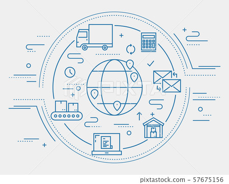 Line Icon Illustrations-Transportation Line Icon Illustrations-Transportation 57675156