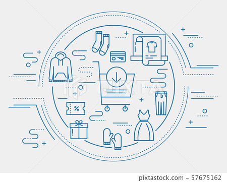 Line Icon Illustrations-Shopping Line Icon Illustrations-Shopping 57675162