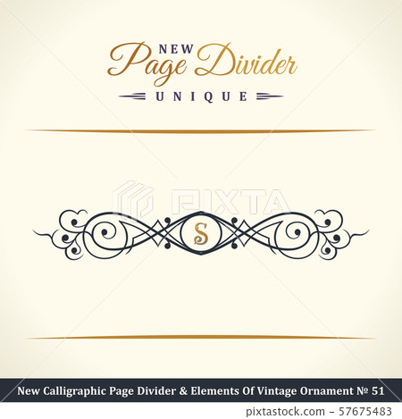 New Calligraphic Page Dividers and Elements of vintage ornaments New Calligraphic Page Dividers and Elements of vintage ornaments 57675483