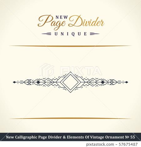 New Calligraphic Page Dividers and Elements of vintage ornaments New Calligraphic Page Dividers and Elements of vintage ornaments 57675487