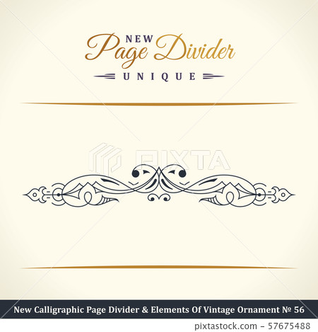 New Calligraphic Page Dividers and Elements of vintage ornaments 57675488