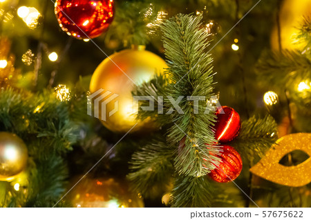 christmas bright decor ball golden red fluffy christmas bright decor ball golden red fluffy 57675622