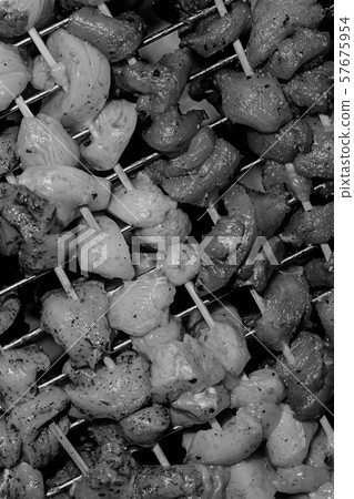 monochrome set meat platter gray base on wooden monochrome set meat platter gray base on wooden 57675954
