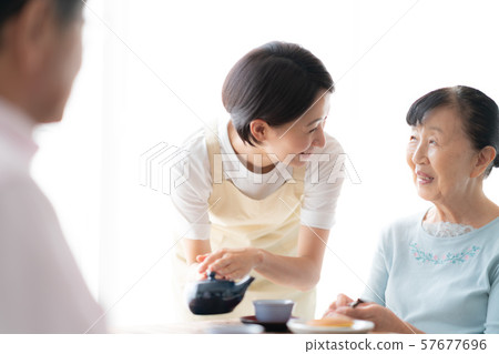 Three people three people meal nursing home at home lifestyle old man interior design room white natural light Three people three people meal nursing home at home lifestyle old man interior design room white natural light 57677696