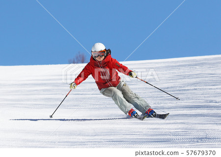 Female skier Female skier 57679370