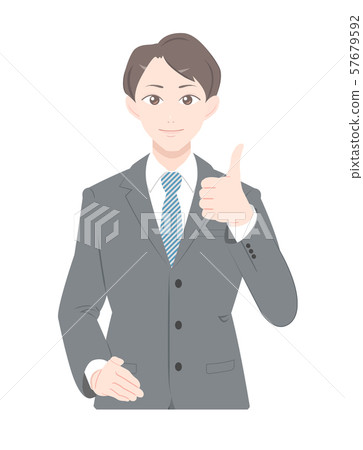 好姿商務西裝男上半身 57679592