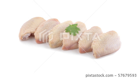 raw chicken wings on a white background raw chicken wings on a white background 57679593