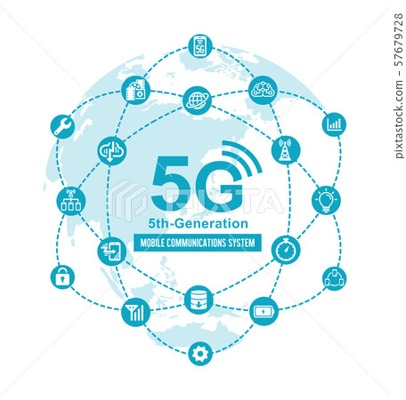 5G (next generation mobile high-speed communication) image illustration 5G (next generation mobile high-speed communication) image illustration 57679728