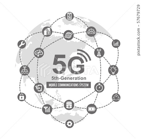 5G (next generation mobile high-speed communication) image illustration 57679729