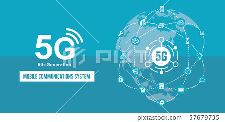 5G (Next Generation Mobile High Speed Communication) Image Banner Illustration 5G (Next Generation Mobile High Speed Communication) Image Banner Illustration 57679735