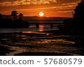 Evening view of Ikkiyama River and Kawaguchi Bridge 57680579