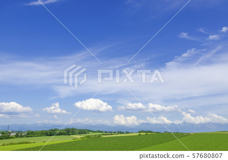 Hokkaido Biei Blue Sky and Granary Zone 57680807