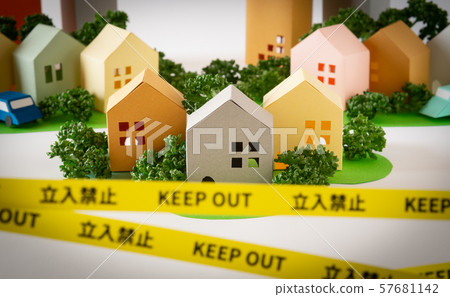 Restricted Line No Entry Case Site Accident Property Boundary Line Crime Security Street 57681142