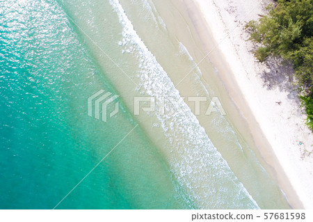 Amazing serenity tropical sea beach with tree 57681598