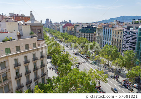 Barcelolona都市風景如被看見從Casamira Barcelolona都市風景如被看見從Casamira 57681821
