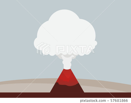 Volcano eruption flat style, landscape. Disaster. Volcano eruption flat style, landscape. Disaster. 57681866