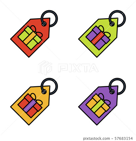 Set of gift box on white background, vector illustration Set of gift box on white background, vector illustration 57683154