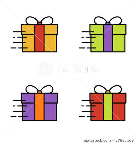 Set of gift box on white background, vector illustration Set of gift box on white background, vector illustration 57683162