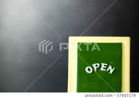 Black background, light and OPEN sign Black background, light and OPEN sign 57683179