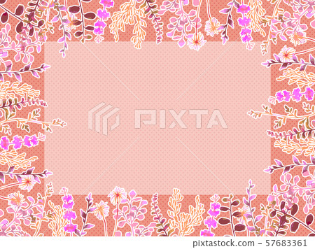 Autumn colored plant frame 57683361