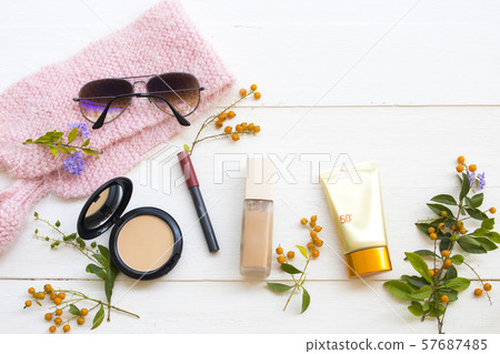 cosmetics beauty makeup for skin face of lifestyle woman cosmetics beauty makeup for skin face of lifestyle woman 57687485