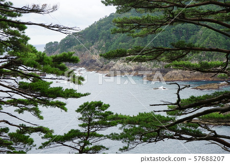 The road to Todogaga Lighthouse, the easternmost point of Honshu The road to Todogaga Lighthouse, the easternmost point of Honshu 57688207