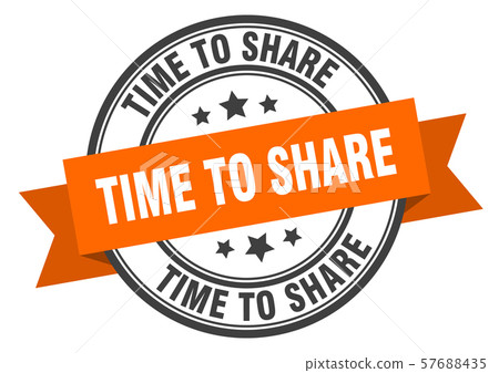 time to share label. time to share orange band 57688435