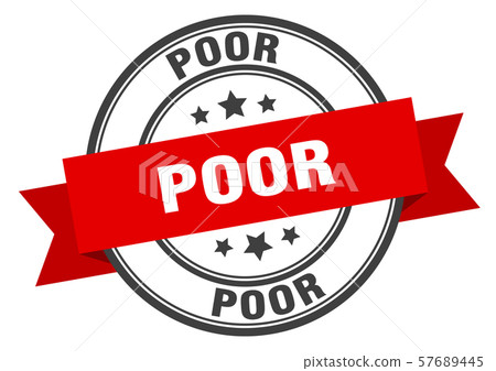 poor label. poor red band sign. poor-插圖素材 [57689445] - PIXTA圖庫