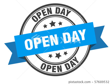 open day label. open day blue band sign. open day-插圖素材 [57689532] - PIXTA圖庫