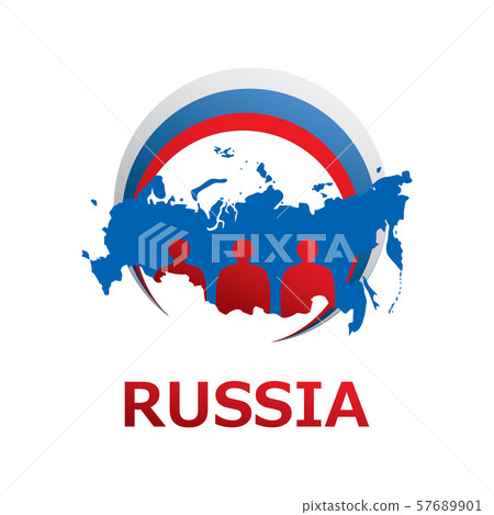 Vector logo with symbols of Russia, Russian 57689901