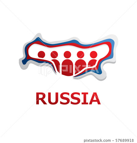 Vector logo with symbols of Russia, Russian 57689918