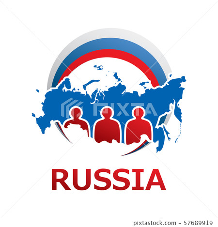 Vector logo with symbols of Russia, Russian 57689919