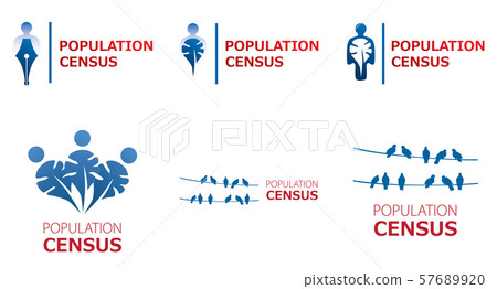 Vector logo for census, population count and 57689920