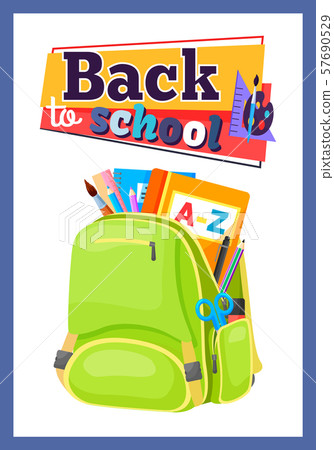 Colored School Backpack Back to School Colored School Backpack Back to School 57690529