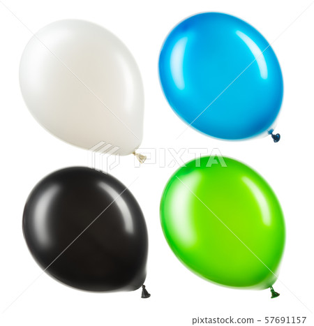 Set of colourful helium balloons, element of decorations 57691157