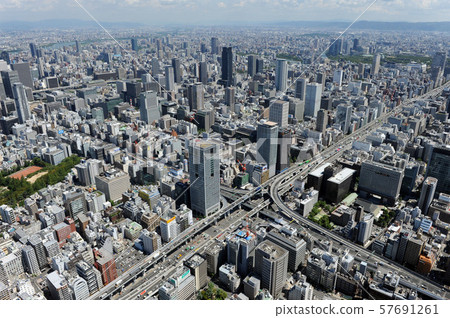 Honmachi鳥瞰圖在大阪 Honmachi鳥瞰圖在大阪 57691261