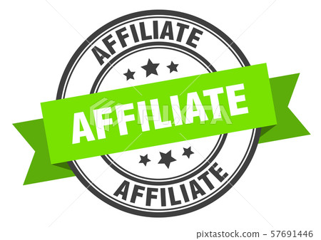 affiliate label. affiliate green band sign.-插圖素材 [57691446] - PIXTA圖庫