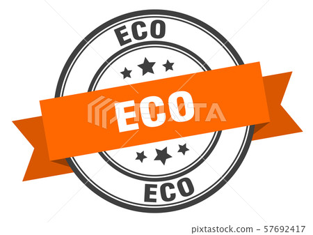 eco label. eco orange band sign. eco 57692417